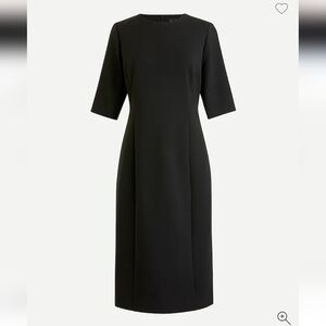 J. Crew Elbow Sleeve Classic Black  Sheath Dress Size 18 NWT